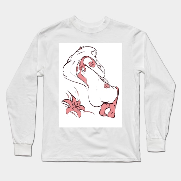 Asian Girl Long Sleeve T-Shirt by Aizawa